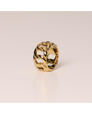 Anillo dorado trenzado Barbada