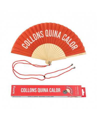 Abanico Collons quina calor en rojo