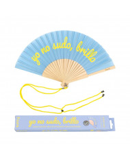 Abanico azul Yo no sudo, brillo