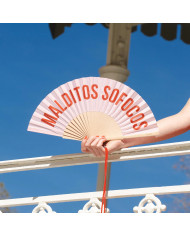 Abanico rosa Malditos sofocos