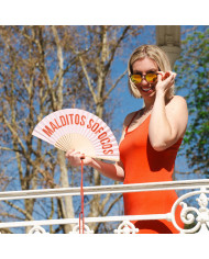 Abanico rosa Malditos sofocos