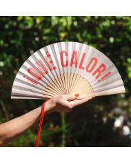 Abanico beige ¡Qué calor!