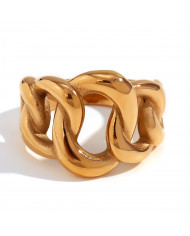 Anillo acero dorado Sanza