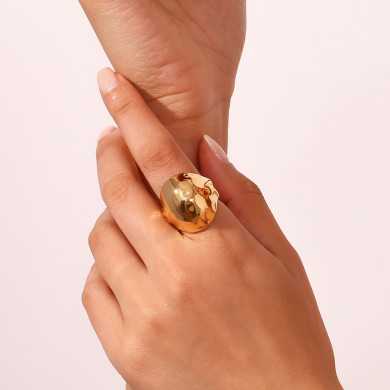 Anillo acero dorado Martilla Anillo acero dorado Martilla