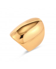 Anillo acero dorado Ovali