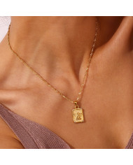 Collar acero dorado Aigel