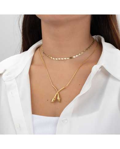 Collar acero dorado Sicilia