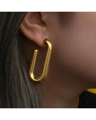 Pendiente acero Gold Anille