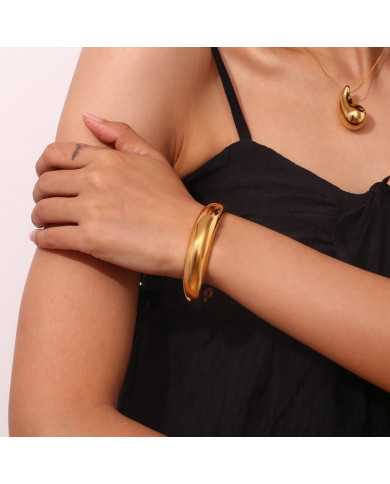 Pulsera acero dorada Solara Pulsera acero dorada Solara