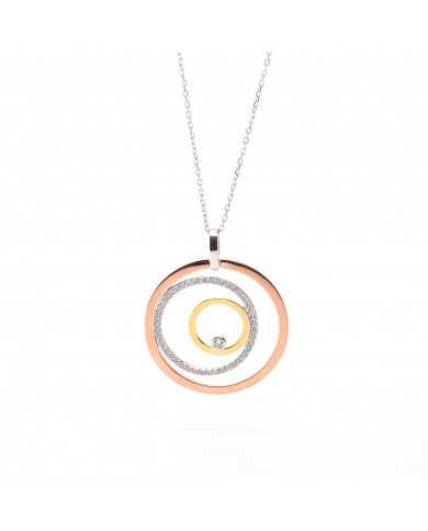 Collar plata y dorado circonitas GRT