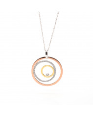 Collar plata y dorado circonitas GRT