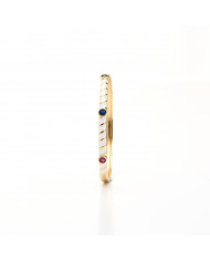 Brazalete esmaltado piedras naturales Jade