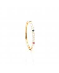 Brazalete esmaltado piedras naturales Jade