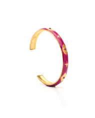 Brazalete esmaltado fucsia Mandorla Brazalete esmaltado fucsia Mandorla