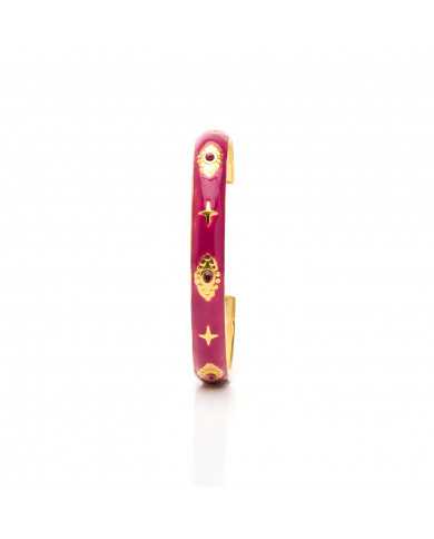 Brazalete esmaltado fucsia Mandorla
