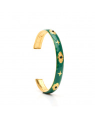 Brazalete esmaltado verde Mandorla