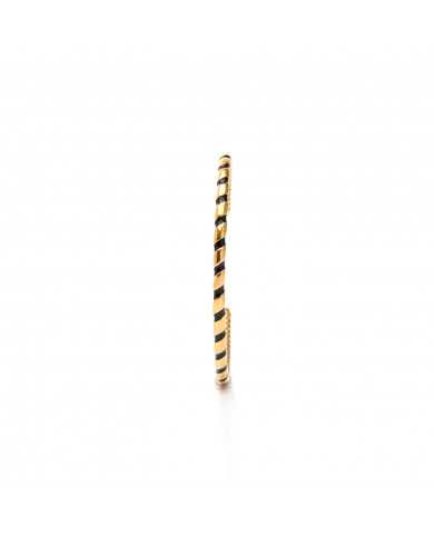 Brazalete esmaltado acero negro Poppins