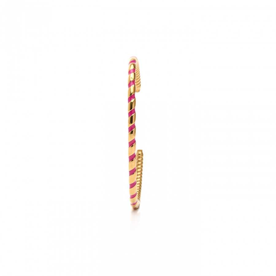 Brazalete esmaltado acero fucsia Poppins