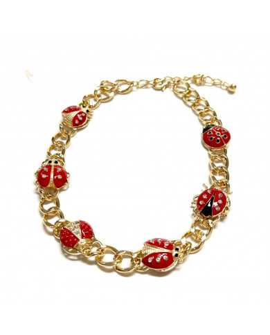 Collar Mariquitas Doradas