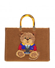 Bolso tote XL Marvin peluche marrón (Rue Madam)