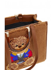 Bolso tote XL Marvin peluche marrón (Rue Madam)