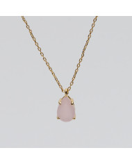 Collar acero dorado piedra natural Martu