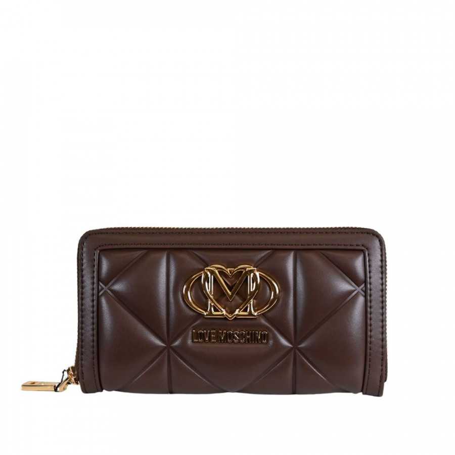 Billetero XL marrón chocolate Emma by Love Moschino