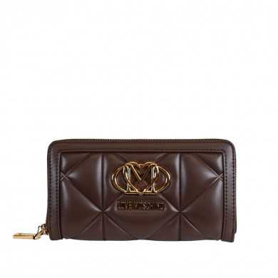 Billetero XL marrón chocolate Emma by Love Moschino