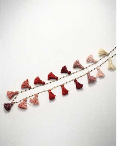 Collar Summer tonos rojizos