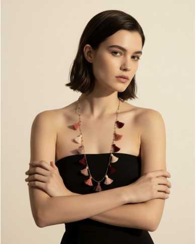 Collar Summer tonos rojizos