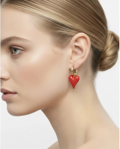 Pendientes Cuore acero