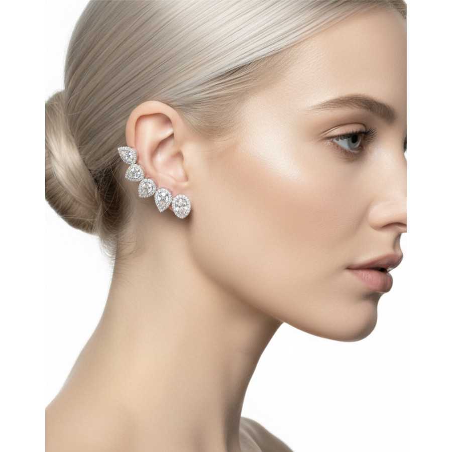 Pendientes Isla plata circonitas