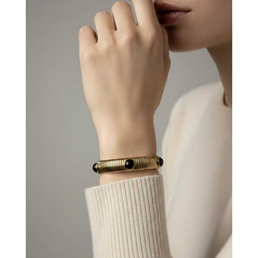 Brazalete Selene ónix negra Brazalete Selene ónix negra