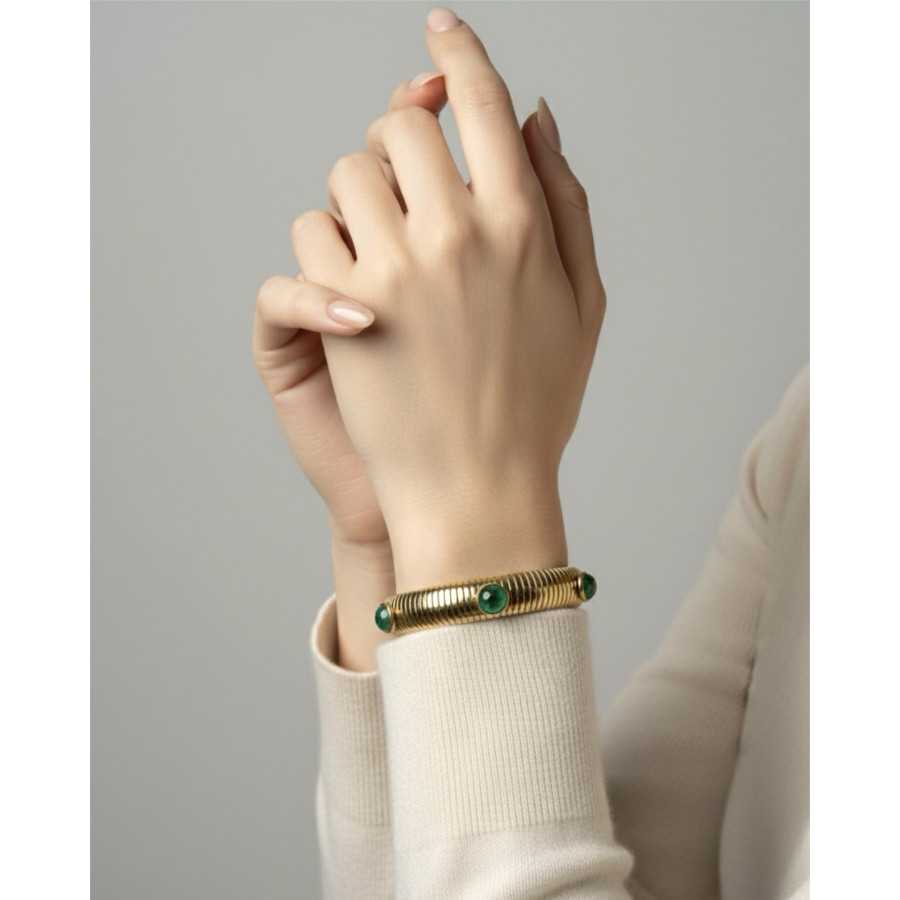 Brazalete Selene aventurina verde
