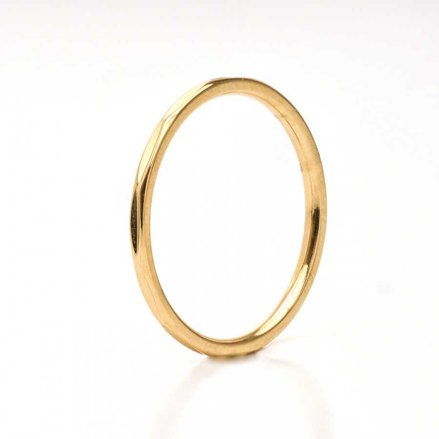 Anillo dorado acero Figaro Anillo dorado acero Figaro