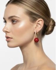 pendientes Laira blancos