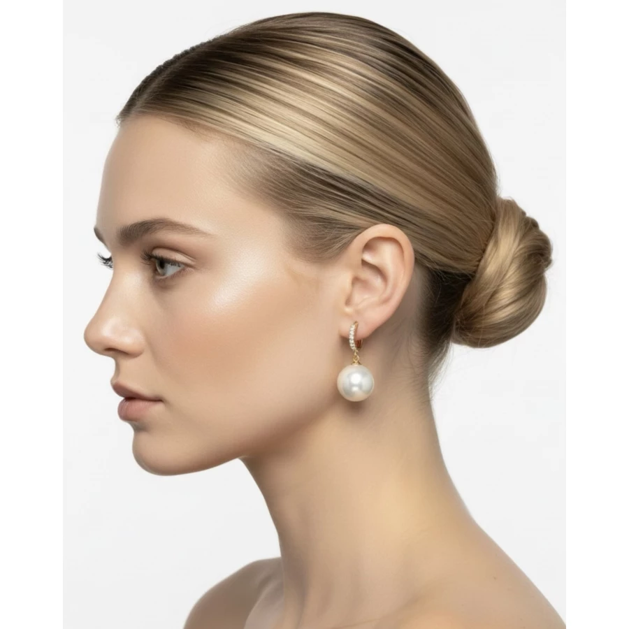 pendientes Laira blancos