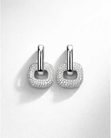 Pendientes Adele plateados