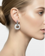 Pendientes Adele plateados