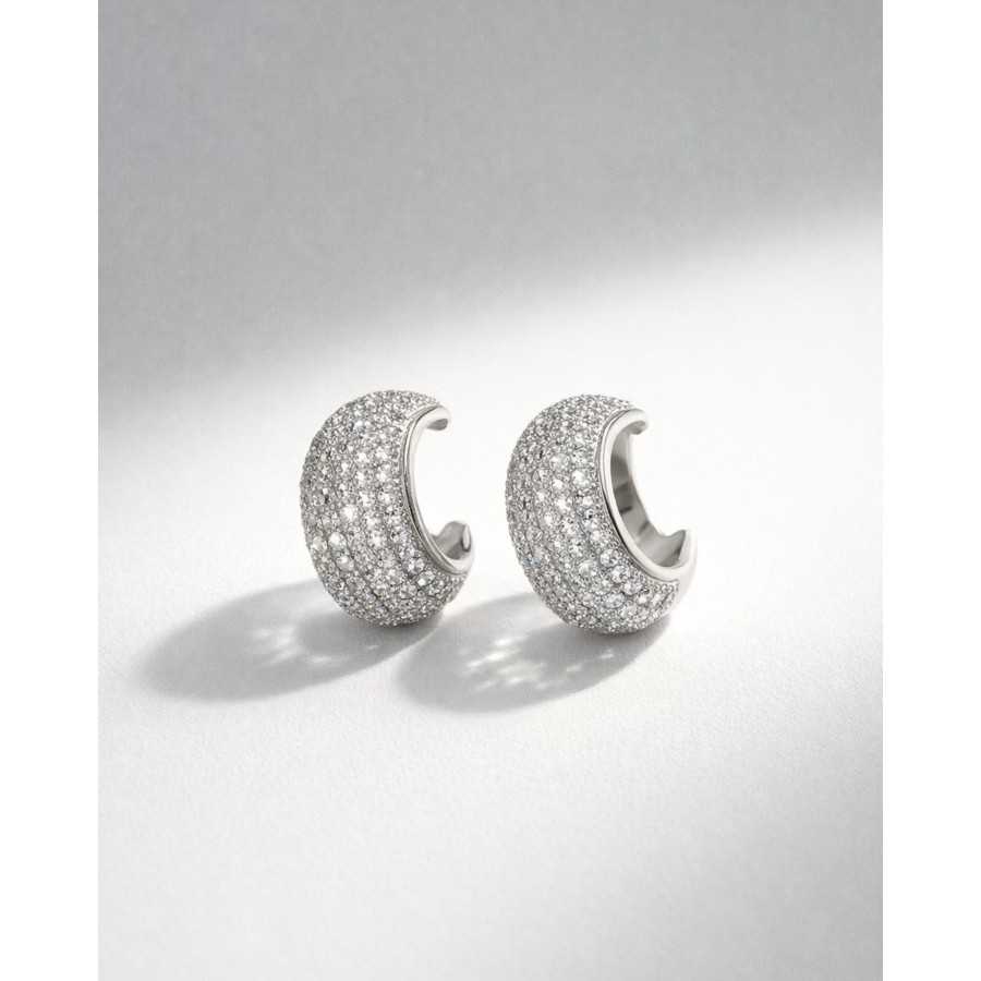 Pendientes Nerina plateados