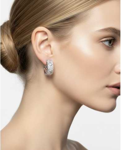 Pendientes Lira plateados