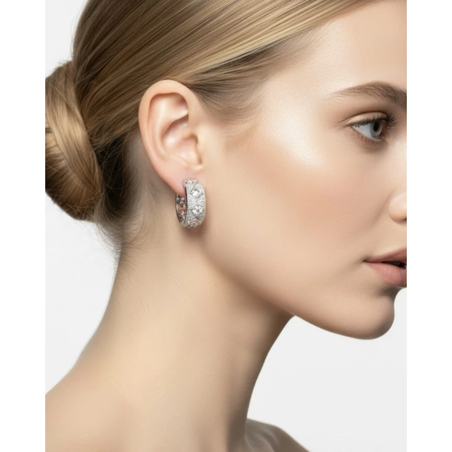 Pendientes Milena plateados