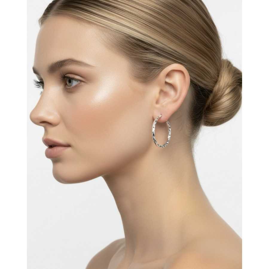 Pendientes Kael plateados