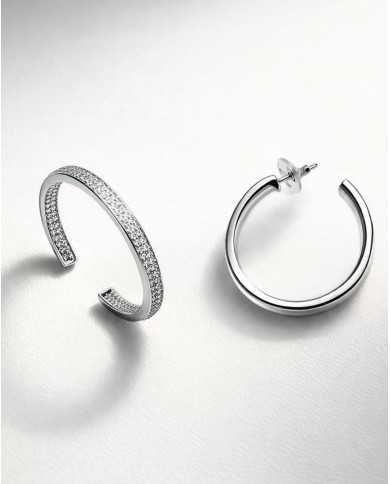 Pendientes Aira plateados