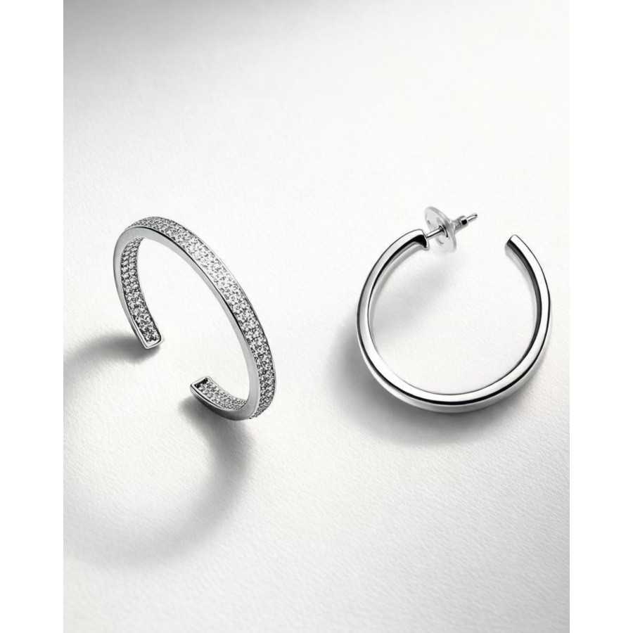 Pendientes Aira plateados