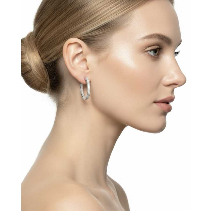 Pendientes Aira plateados