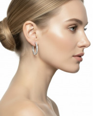 Pendientes Aira plateados