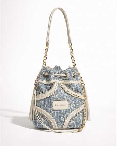 Bolso denim y blanco Baltimore by La Carrie Bolso denim y blanco Baltimore by La Carrie