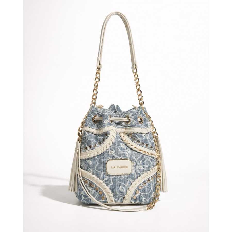 Bolso denim y blanco Baltimore by La Carrie Bolso denim y blanco Baltimore by La Carrie