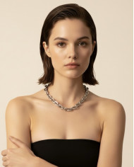 Collar Thalía plateado Collar Thalía plateado